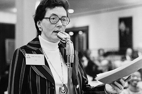 The Rev. Jeanne Audrey Powers served as the first secretary of the Commission on the Status and Role of Women. A UMNS photo courtesy of John Fulton. Accompanies UMNS story # 139. 3/09/10.