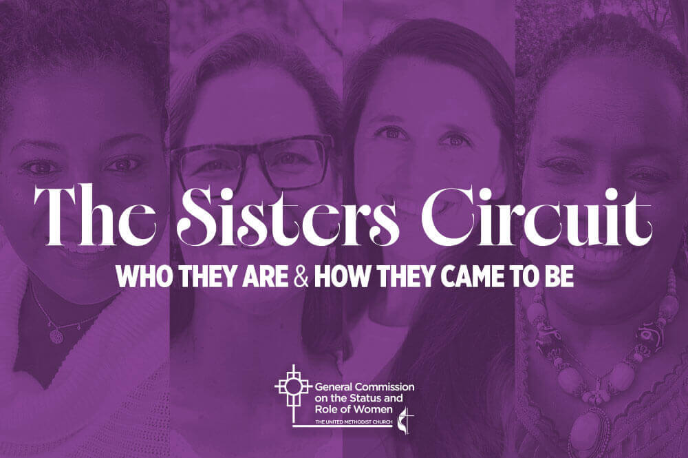 The Sisters Circuit graphic featuring Rev. Toi King, Rev. Dr. Carol Cavin-Dillon, Rev. Sam McGlothlin, and Rev. Dr. Paula Smith. Image provided by GCSRW.