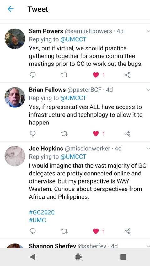 Social Media responses about the possibility of a virtual General Conference.
