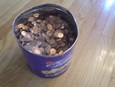 bucket of pennies
