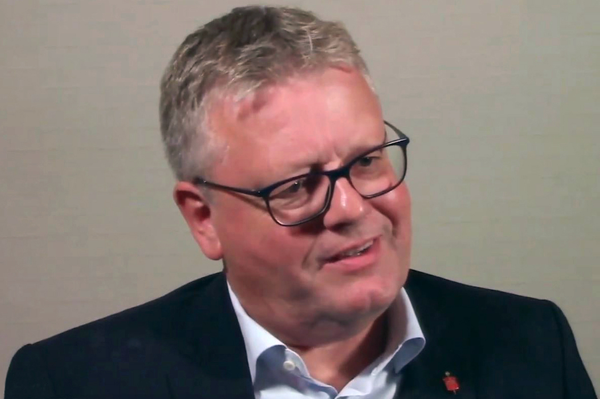 Video image of Bishop Christian Alsted, courtesy of United Methodist News Service. Alsted spoke with UM News as part of a video series featuring different perspectives of church leaders on the work of the Commission on a Way Forward.