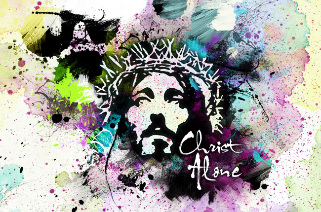 Image of Christ with crown of thorns. Illustration by Stephen Burton, CreationSwap.com. 