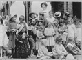 Matron Fitzgerald poses with children of Morgan Memorial Church. Located in the South End district of Boston, Morgan Memorial was also known as the Church of All Nations because of the various ethnic groups and religions that it reached through its mission program. One of its most famous missions was an  industrial cooperative called Goodwill Industries, incorporated in 1905. Image courtesy of Archives and History. 