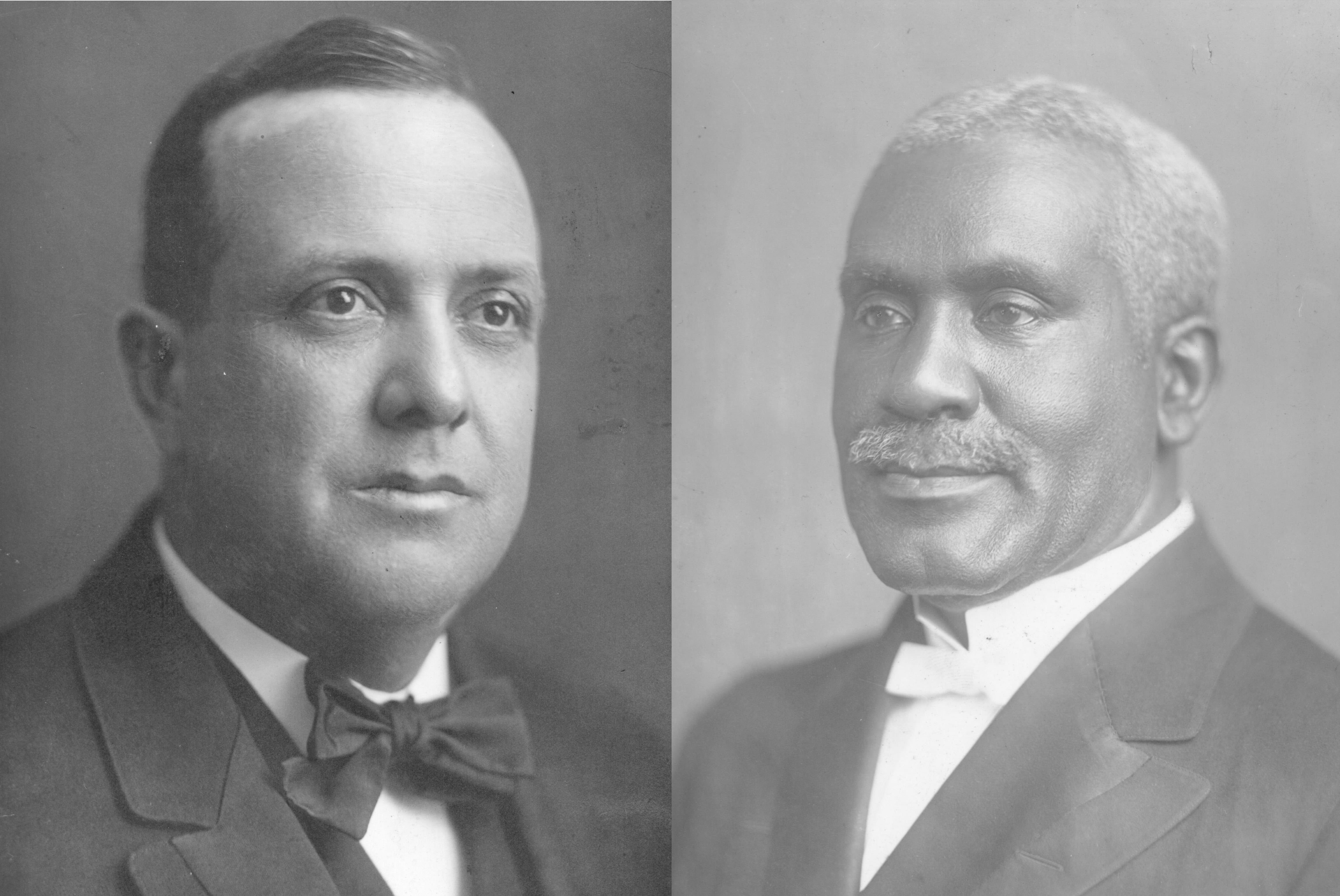 In the early 20th century, two African American bishops were elected in segregated voting at the General Conference — R.E. Jones and Matthew Clair. Photos courtesy of Archives and History.  