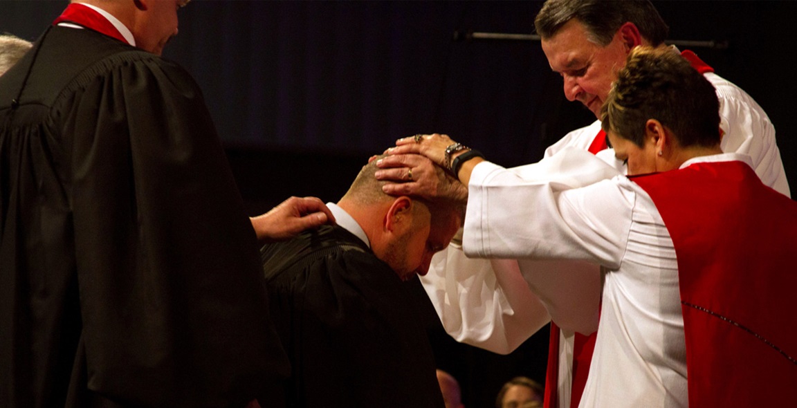 At ordination, United Methodist clergy are prayed over, empowered by the Holy Spirit, and authorized by the church for their life and work. Photo by Emily Green, Indiana Conference. 