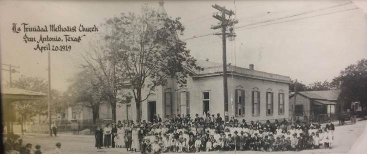Photo of La Trinidad United Methodist in San Antonio from 1919. Courtesy of La Trinidad United Methodist Church.