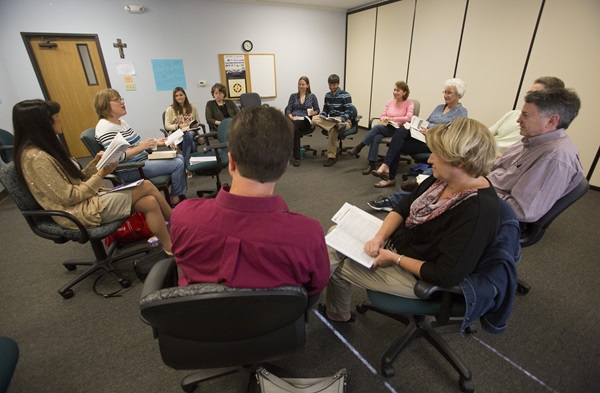 Bible study at McKendree United Methodist Church in Lawrenceville, Ga. Photo taken Oct. 23, 2016. Photo by Kathleen Barry, United Methodist Communications