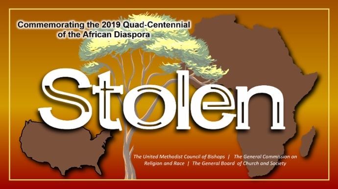 “Stolen” is described as “a collection of resources and engagements to commemorate the quad-centennial of the first of the African diaspora brought to the American colonies.” Courtesy of UM News. 2019.