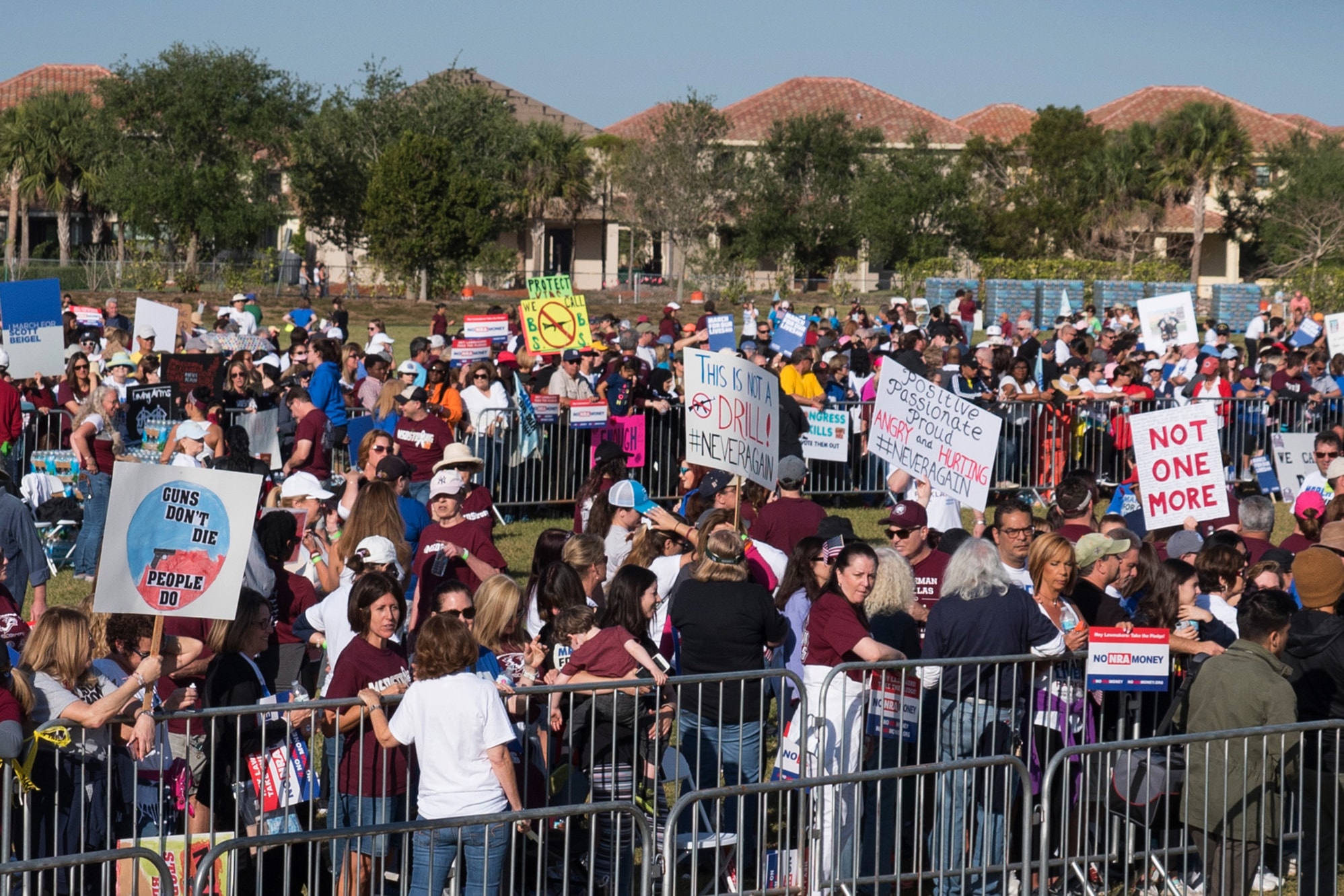 Supporters filled Pine Lake Park on March 24 in support of students from Marjory Stoneman Douglas High School. The Parkland, Fla., rally was one of more than 800 held around the U.S. Photo by Kathy L. Gilbert, UMNS.