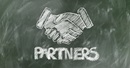 Partners shaking hands.Chalkboard drawing. Image by Gerd Altmann, Pixabay.