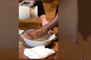 Maundy Thursday services generally include the washing of feet or other acts of physical care. Photo by Mike DuBose, United Methodist Communications.