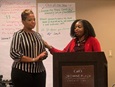United Methodist Church Bishops Tracy Smith Malone and Cynthia Moore-Koikoi lead discussions during the Ebony Bishops Forum held in Chicago on Thursday and Friday. Image courtesy of the Council of Bishops. 