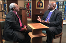 Bishop Gregory Palmer (co-chair of the dialogue committee) and Presiding Bishop of the Episcopal Church Michael Curry discuss full communion between the two denominations. Image courtesy of The United Methodist Council of Bishops. 