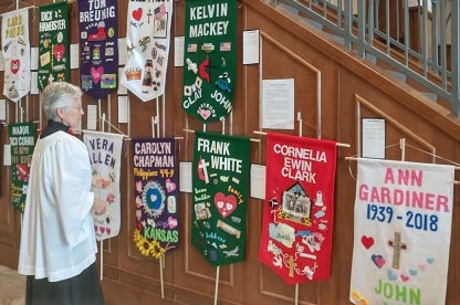 Franklin FUMC in Tennessee makes All Saints Day banners to remember deceased loved ones.