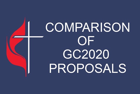 Chart summarizes and compares proposals to General Conference 2020 about the future of The United Methodist Church. Graphic by Laurens Glass, UM News.