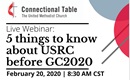 Connectional Table offers live webinar on U.S. Regional Conference legislation. Flyer courtesy of the Connectional Table. 