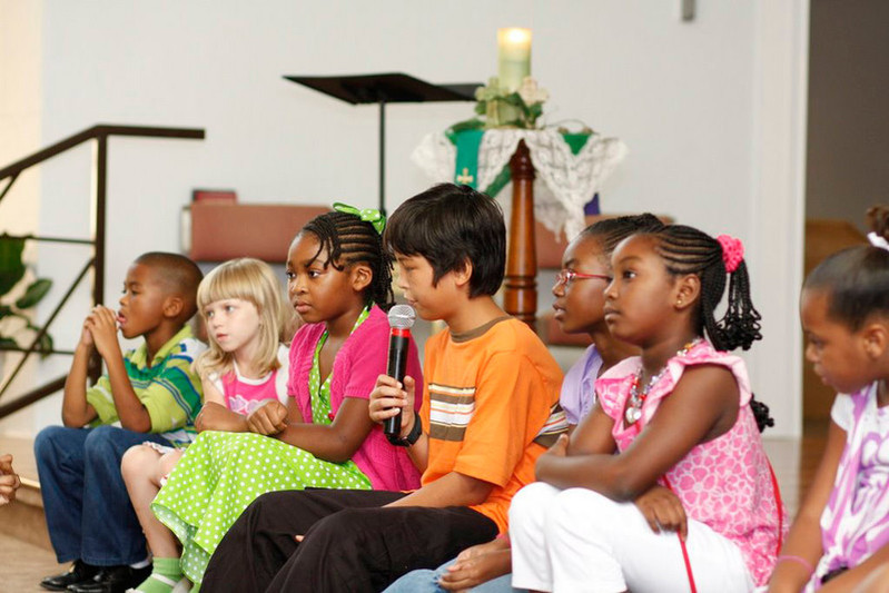 Separated by a global pandemic, children miss their friends and teachers from church as well as school. A UMNS file photo by Kathy L. Gilbert, UM News.