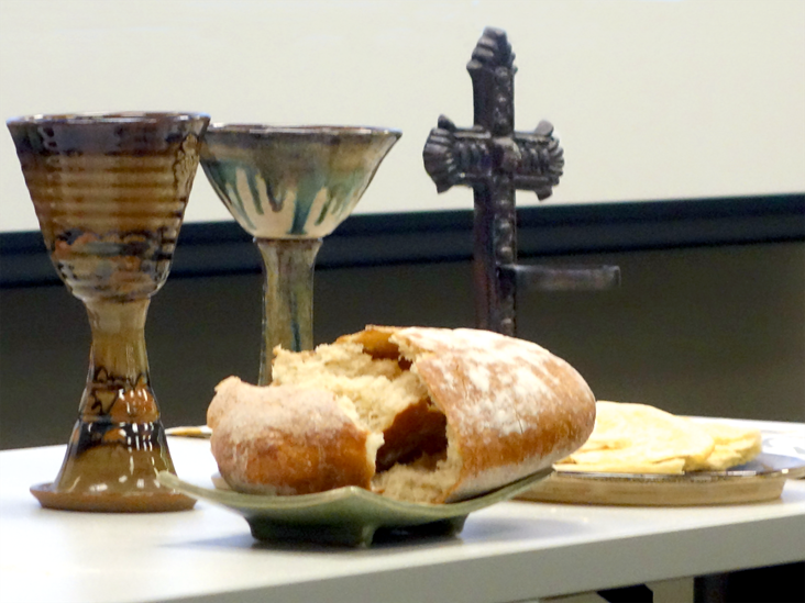 Communion at a meeting of the Connectional Table in Chicago, Illinois. Photo by Diane Degnan, United Methodist Communications.