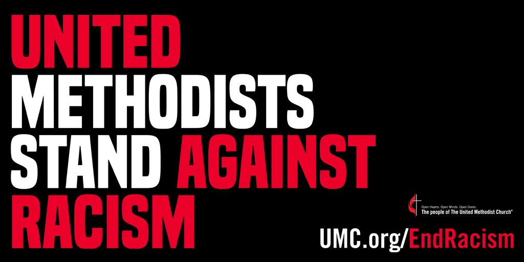 As part of the churchwide response, an advertising campaign, #EndRacism, has been created and will include messaging on billboards, social media and online advertising. We are also providing social media graphics and other items so local churches and annual conferences can coordinate with this effort and speak to recent events in their own communities. Image by United Methodist Communications. 