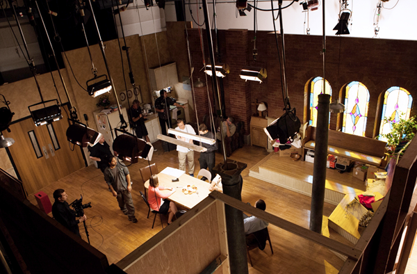 A behind-the-scenes look at the set for Chuck Knows Church: The Committee, a 16-session video teaching series designed to examine the struggles congregations face as they look toward a preferred future. The series was filmed and produced at the video facilities of United Methodist Communications in Nashville, Tenn.