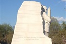 Martin Luther King Jr.'s Monument appears to cradle the Washington Monument in Washington, D.C. Image by Maidstone Mulenga/Council of Bishops.