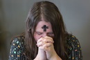 Ash Wednesday moment of prayer. Photo illustration by Kathleen Barry, United Methodist Communications.