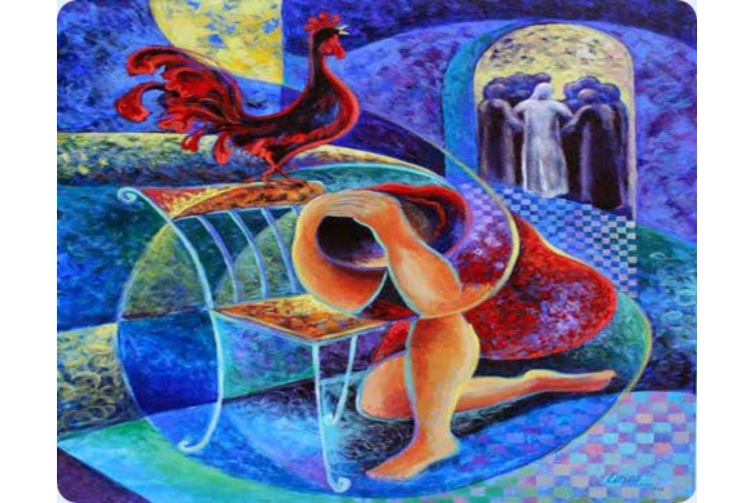 "Peter's denial" by artist Rosana Casco 