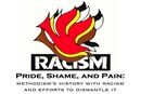 Racism logo borrowed from the General Commission on Religion and Race. Kelly Fitzgerald, ed. Racism: The Church’s Unfinished Agenda, a Journal of the National Convocation on Racism (General Commission on Religion and Race, 1987).