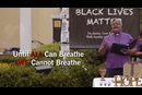 United Methodist Bishop LaTrelle Easterling helps conduct a denomination-wide online service of lament for racism while standing in front of St. John’s Episcopal Church in Washington on June 24, 2020. The anti-racism work of the church is just getting started after the first year of the Dismantling Racism campaign, say bishops and others. File screenshot of video by United Methodist Communications.