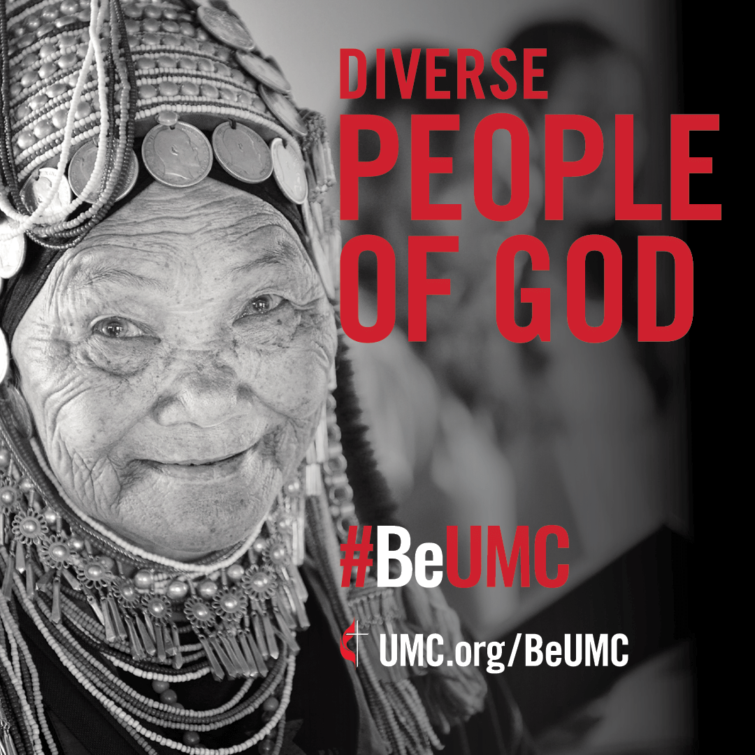 Though one body, we continue to celebrate individuality and cultural identity. The #BeUMC campaign reminds us of who we are at our best — the spirit-filled, resilient, connected, missional, faithful, diverse, deeply rooted, committed, disciple-making, Jesus-seeking, generous, justice-seeking, world-changing people of God called The United Methodist Church. Social media post, English. 