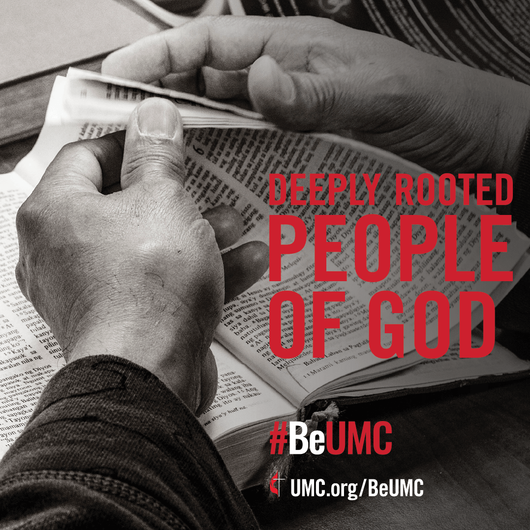We find commonality in our rich history, sacraments and values. The #BeUMC campaign reminds us of who we are at our best — the spirit-filled, resilient, connected, missional, faithful, diverse, deeply rooted, committed, disciple-making, Jesus-seeking, generous, justice-seeking, world-changing people of God called The United Methodist Church. Social media graphic, English.