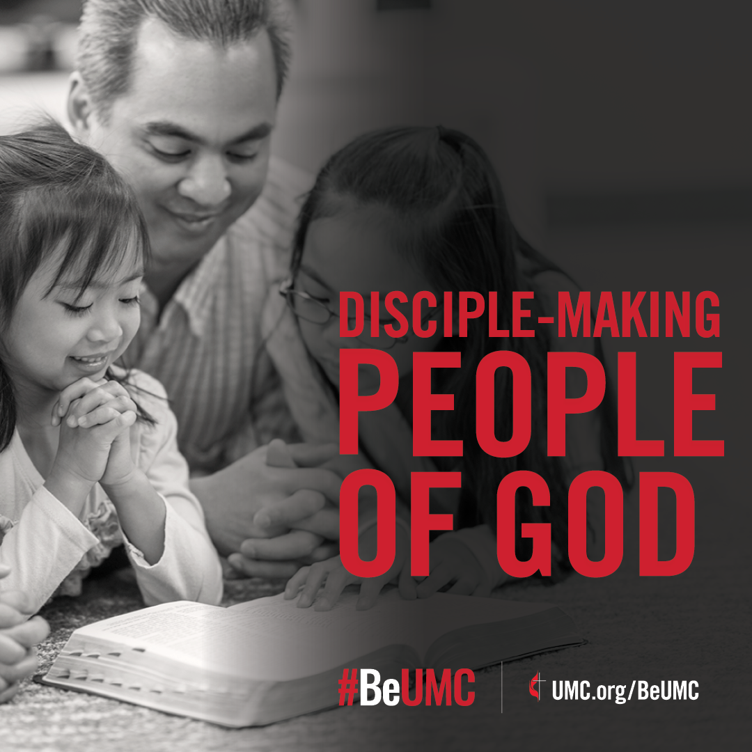 We share God’s love and nurture growing faith. The #BeUMC campaign reminds us of who we are at our best — the spirit-filled, resilient, connected, missional, faithful, diverse, deeply rooted, committed, disciple-making, Jesus-seeking, generous, justice-seeking, world-changing people of God called The United Methodist Church. Social media post, English.