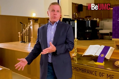 For the Rev. Kevin Tully of the Central Texas Conference, the United Methodist practice of welcoming all to the communion table is one of the symbols at the heart of United Methodism: a broad acceptance of all who turn to Christ. #BeUMC. Screenshot from video. 