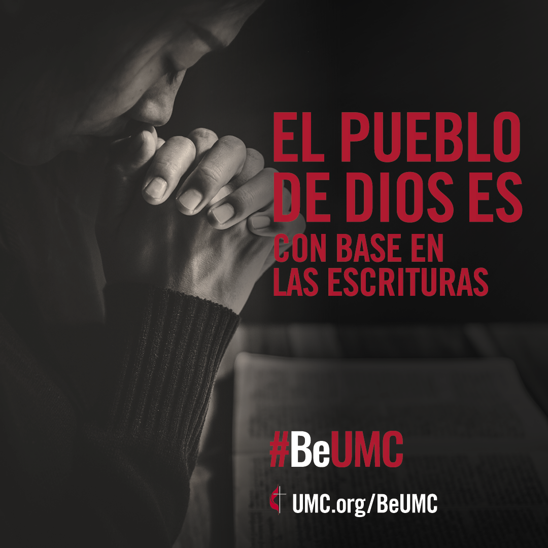 The #BeUMC campaign reminds us of who we are at our best. As people of God called The United Methodist Church, we’re faithful followers of Jesus seeking to make the world a better place. Grace-filled (praise), Spanish social media image.