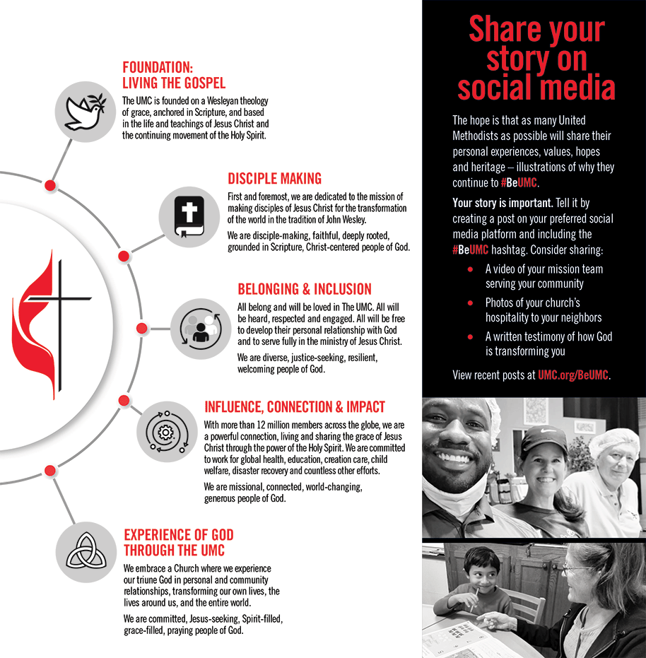The #BeUMC campaign reminds us of who we are at our best. As people of God called The United Methodist Church, we’re faithful followers of Jesus seeking to make the world a better place. Share this infographic with your congregation or class members.