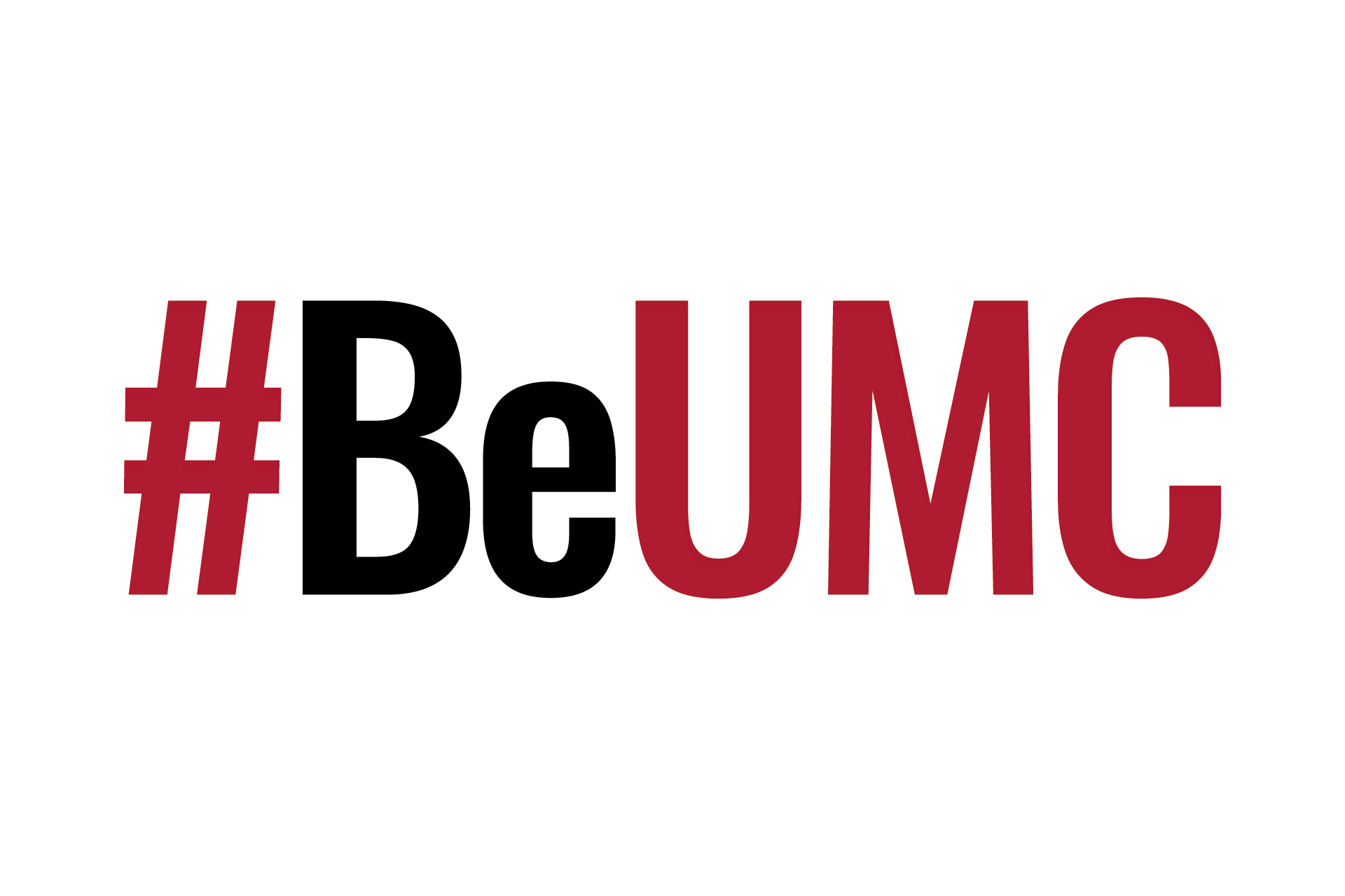 The #BeUMC campaign reminds us of who we are at our best. As people of God called The United Methodist Church, we’re faithful followers of Jesus seeking to make the world a better place. #BeUMC red and black logo on white background.