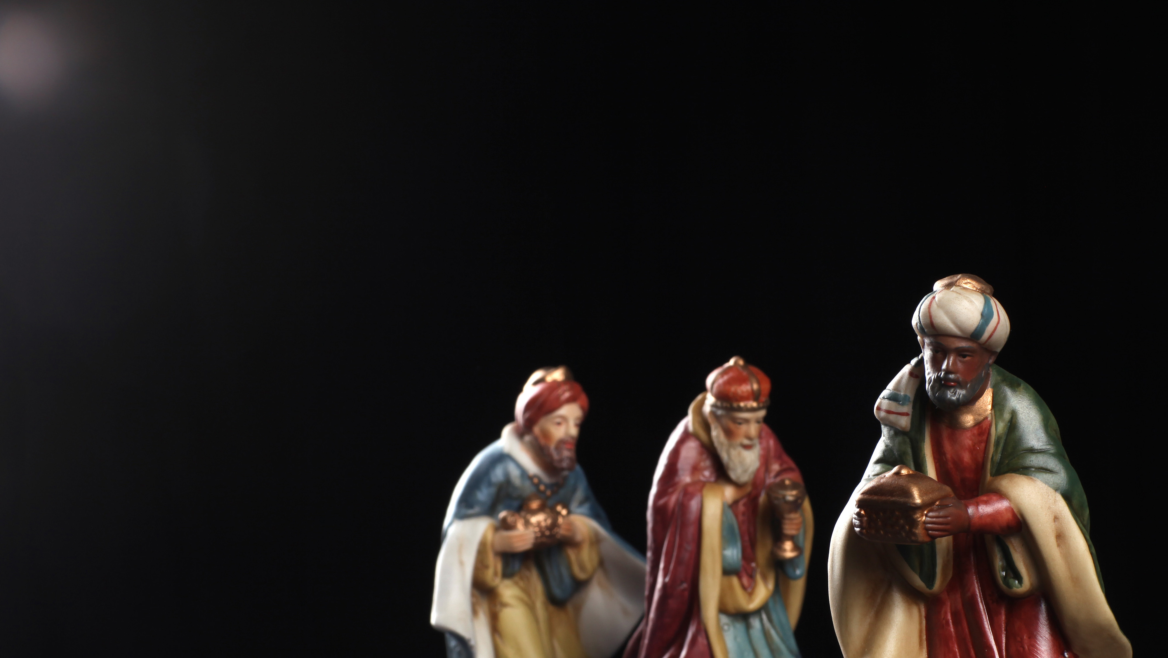Photo of the three kings taken in the UMCom studio to illustrate a Epiphany story. A UMNS photo by Kathleen Barry.
