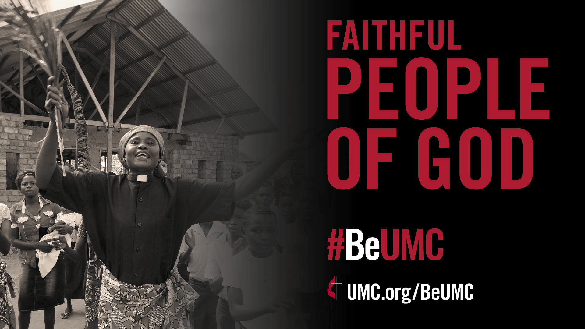 We are devoted to an ongoing, meaningful journey of discipleship. The #BeUMC campaign reminds us of who we are at our best — the spirit-filled, resilient, connected, missional, faithful, diverse, deeply rooted, committed, disciple-making, Jesus-seeking, generous, justice-seeking, world-changing people of God called The United Methodist Church. Worship graphic, English.
