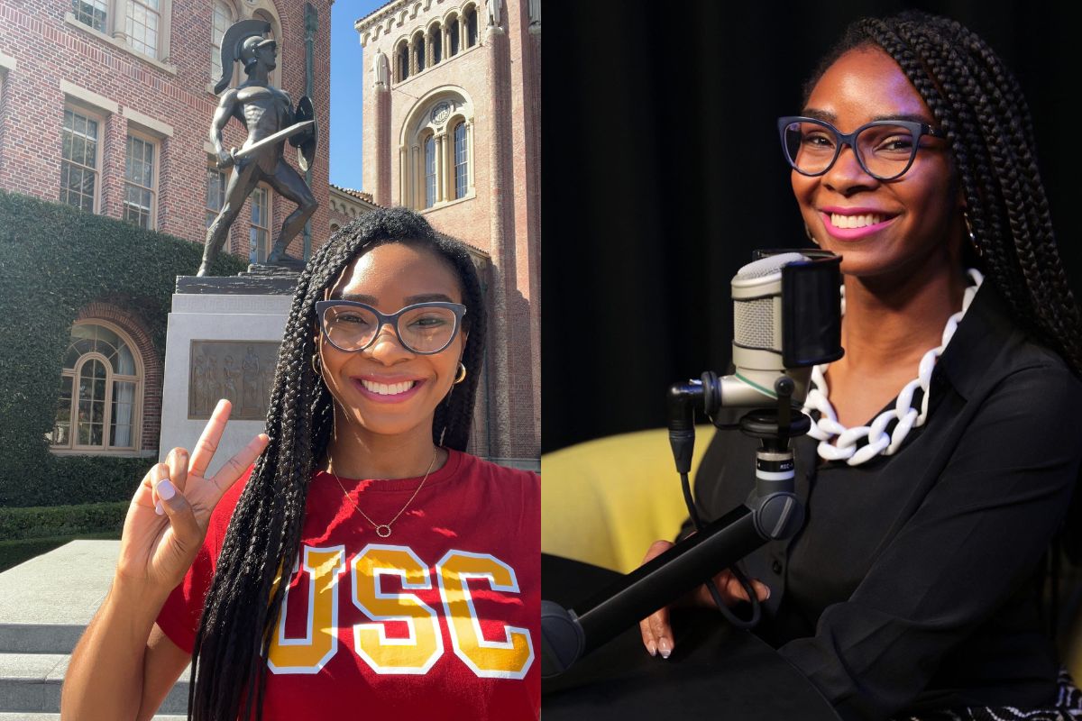 Stoody-West Fellowship recipient and podcaster Michelle L. Eunice has taken full advantage of her educational opportunities afforded to her at USC Annenberg. (Image courtesy of Michelle L. Eunice.)