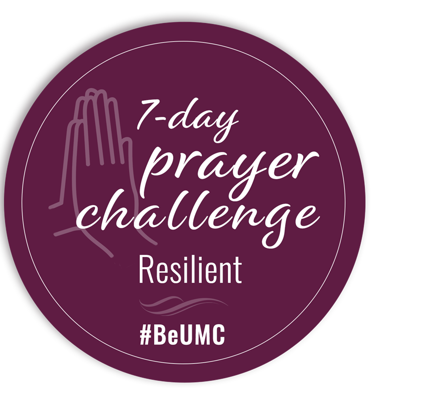 Sponsored by SBC21 staff, this 7-day video series features 2-minute video devotionals accompanied by a prayer starter. Each video features a Scripture reading, a reflection on the passage, and a prayer starter. The theme for March is Resilient. Logo for 7-Day Prayer Challenge.