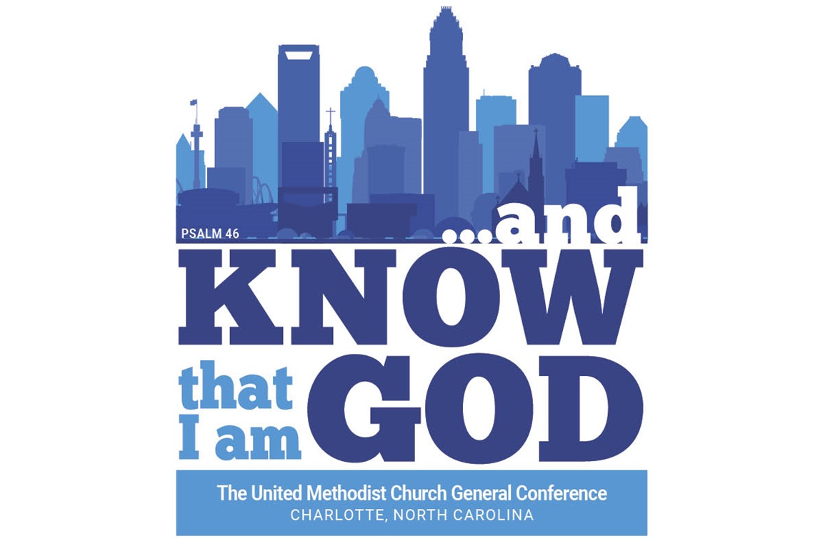 The updated logo for the postponed 2020 General Conference to be held April 23-May 3, 2024 at Charlotte Convention Center in Charlotte, North Carolina. (Image by United Methodist Communications.)