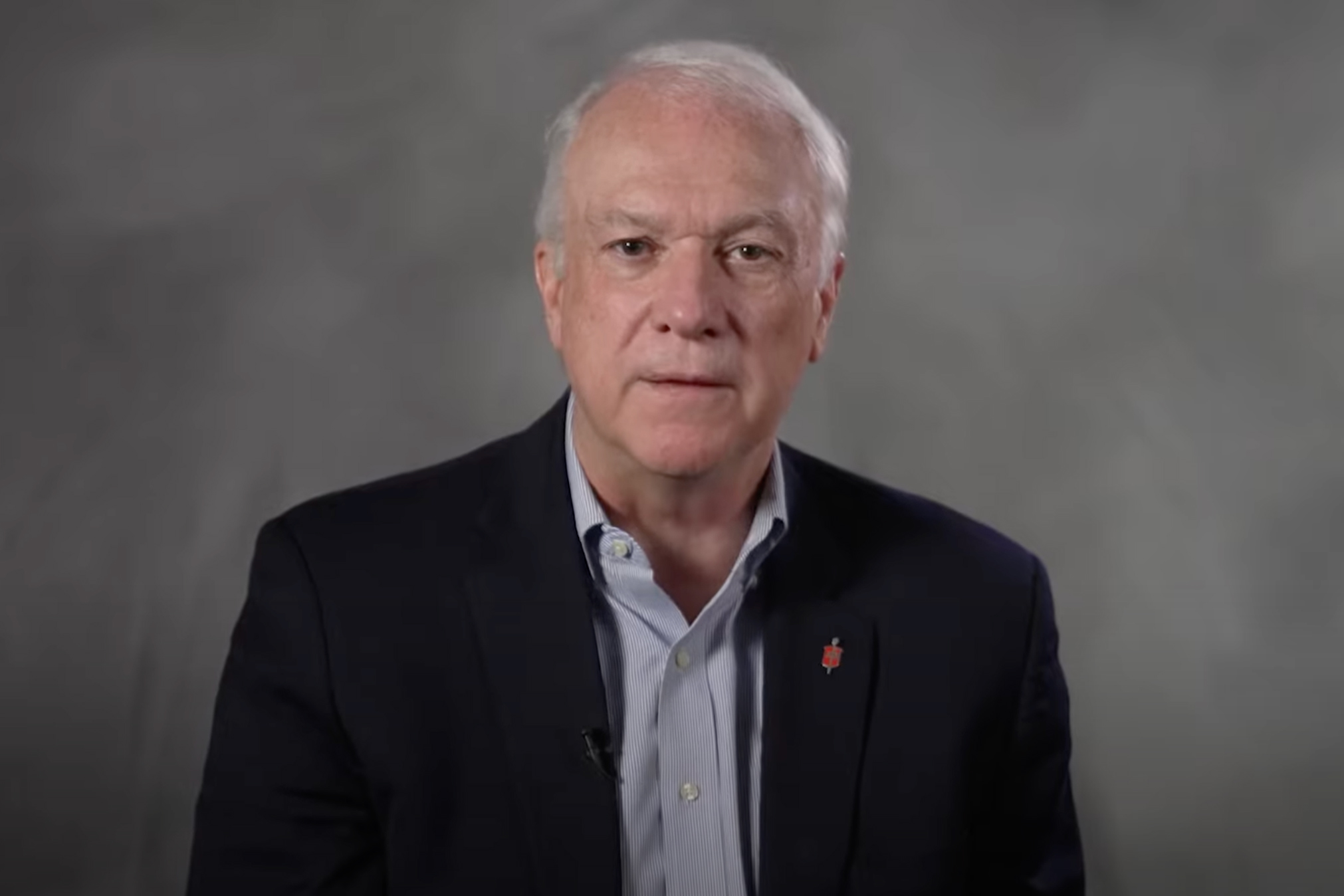 Bishop Thomas J. Bickerton shares a video message to assure all United Methodists that the Council of Bishops is committed to the work of dismantling racism. Video screenshot. 