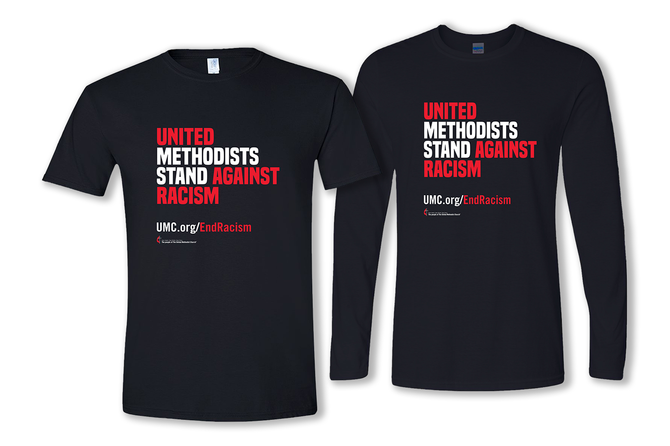 United Methodists Stand Against Racism t-shirts. 