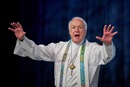 Bishop Thomas J. Bickerton gives the sermon during opening worship for the postponed 2020 United Methodist General Conference in Charlotte, N.C., on April 23. Photo by Paul Jeffrey, UM News.