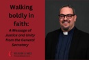The Rev. Dr. Giovanni Arroyo shares a message of justice and unity titled "Walking boldy in faith."