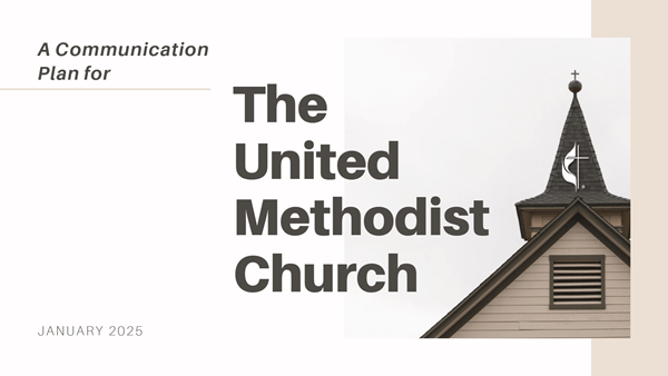 Learn about the church's communications plan, which outlines the strategy, objectives, and communications approach for 2025. Learn about the church's communications plan, which outlines the strategy, objectives, and communications approach for 2025.