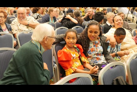 Conference attendees of all ages engage in discussion during the California-Nevada Annual Conference. Photo by Koua Vang, California-Nevada Annual Conference