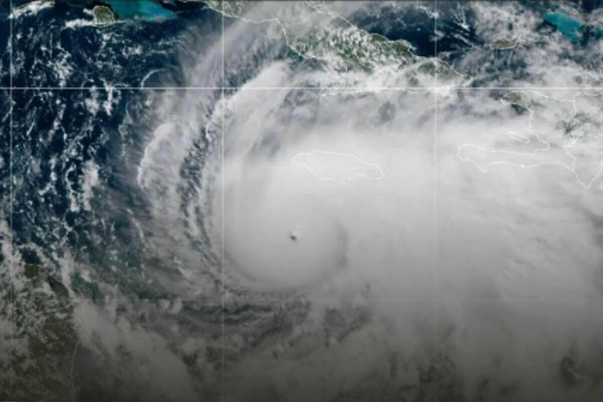 Hurricane Melissa satellite image. Photo courtesy of GBGM.