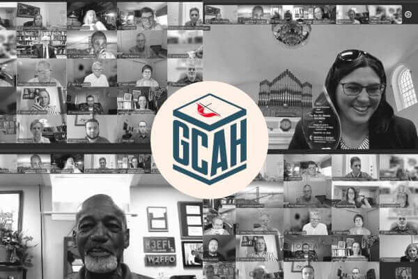 Leadership elections, awards presentations and reports from denominational archivists and historians occurred when the General Commission on Archives and History convened its annual board meeting Sept. 18-19, 2025. Photo caption: upper right, The Rev. Bonnie J. McCubbin received the Contemporary History Trailblazer Award; lower left, (Ret.) Bishop Ernest S. Lyght accepted the Distingushed Service Award on behalf of the African American Methodist Heritage Center; top left and bottom right, GCAH's board met virtually over two days for its annual meeting. Photos and Canva image by Crystal Caviness.