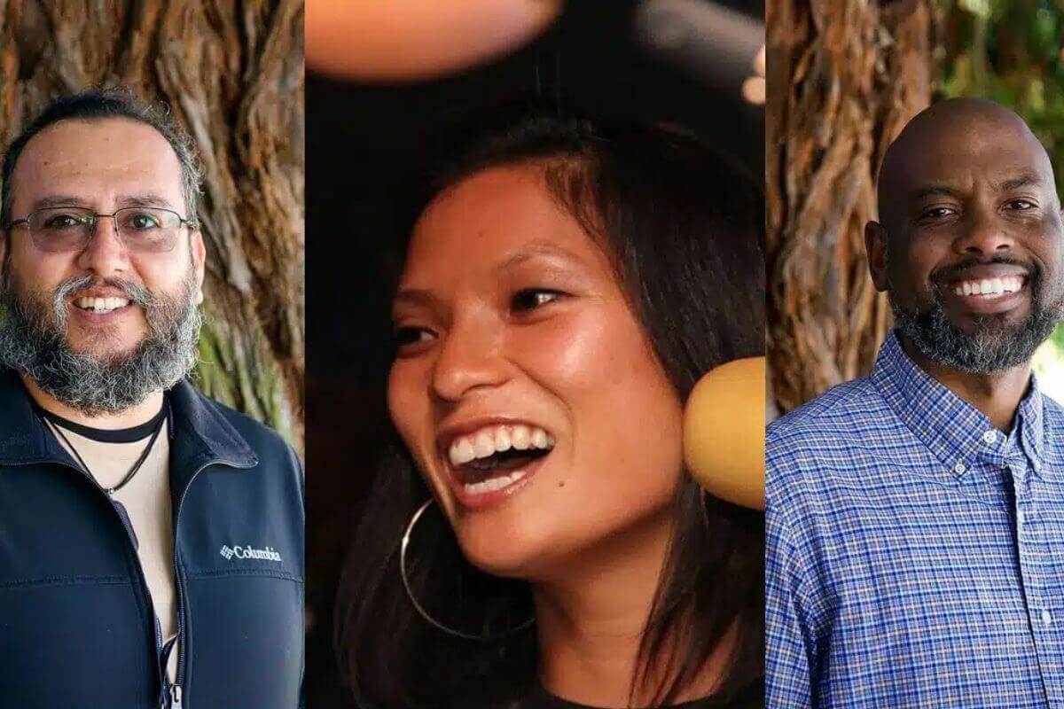 Andi Villar Arroyo, Carolyn Tarr and the Rev. Lee Hall-Perkins, EarthKeepers commissioned in 2025. Photo courtesy of Global Ministries.